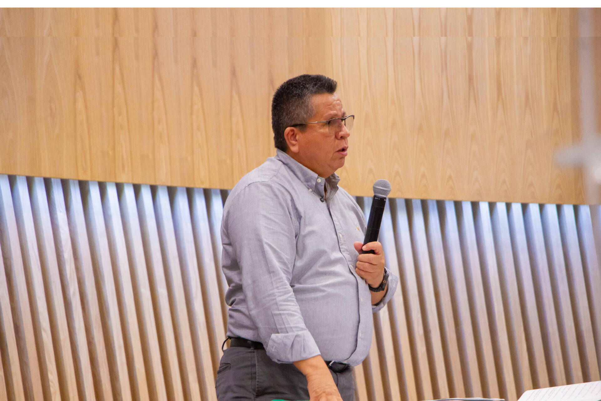 La conferencia del rector Torres Oviedo se desarrolló durante la tarde del jueves 23 de abril.