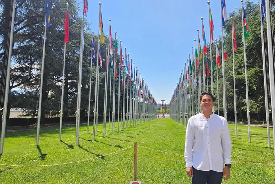 El profesor Mauricio José Rosso Pinto, de Ingeniería Ambiental de Unicórdoba, durante su participación en el CAS en Gobernanza del Agua de la Universidad de Ginebra, Suiza.